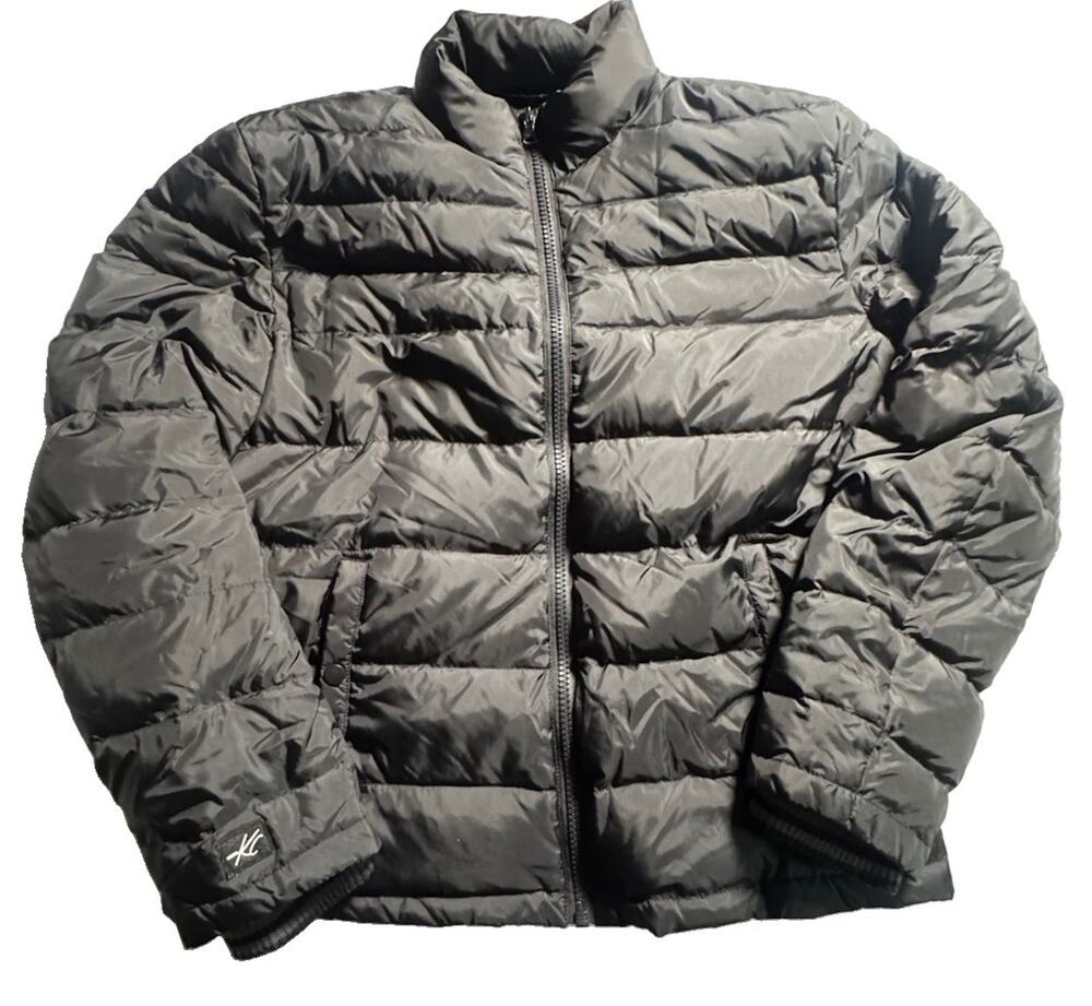 Kenneth Cole New York Mens L Black Down Puffer Jacket